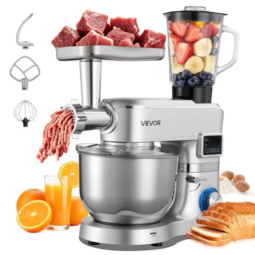 Vevor robot da cucina elettrico multifunzionale da 1500 w con ciotola in acciaio inox 5,7