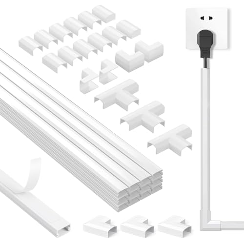 Carehabi canalina passacavi muro adesiva 4,8m (15x9mm, 0,4mx12pcs)